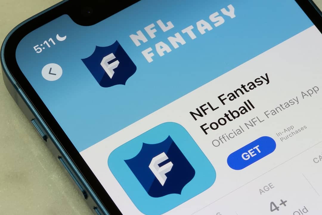The NFL Fantasy Football app as seen from the App Store on an iPhone.